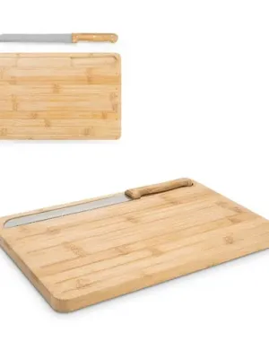 CATCHER. Bamboo bread board with knife included