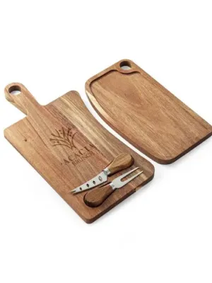 CASSIA. Acacia wood cheese board with handle