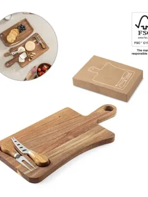 CASSIA. Acacia wood cheese board with handle