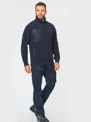 Eco-friendly zip-neck fleece, unisex
