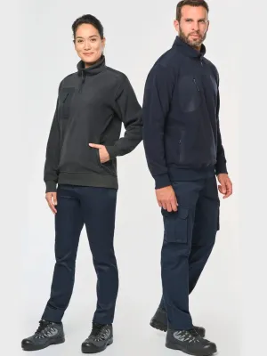 Eco-friendly zip-neck fleece, unisex