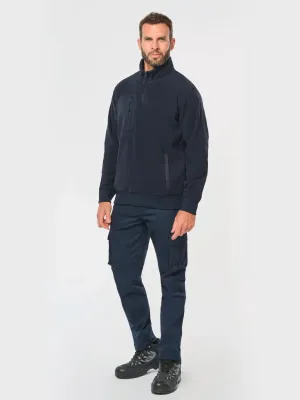 Eco-friendly zip-neck fleece, unisex