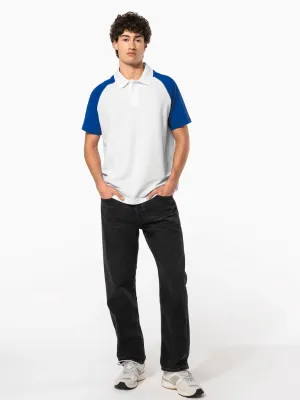 Polo baseball manches courtes