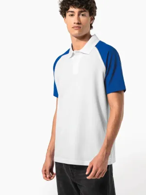 Polo baseball manches courtes