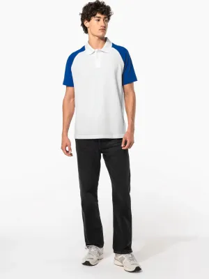 Polo baseball manches courtes