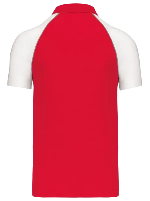 Polo baseball manches courtes – RED / WHITE