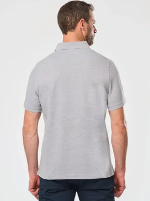Men's short-sleeved press-stud polo shirt