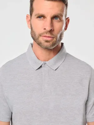 Men's short-sleeved press-stud polo shirt