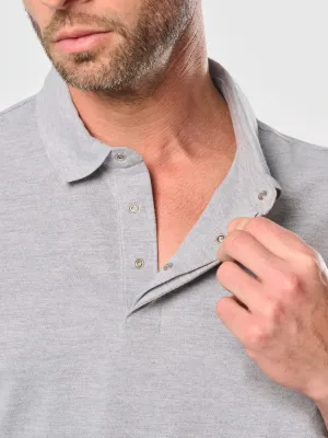 Men's short-sleeved press-stud polo shirt