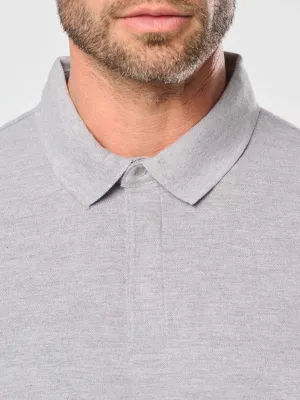 Men's short-sleeved press-stud polo shirt