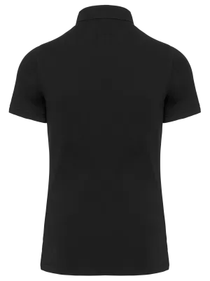 Men's short-sleeved press-stud polo shirt – Black
