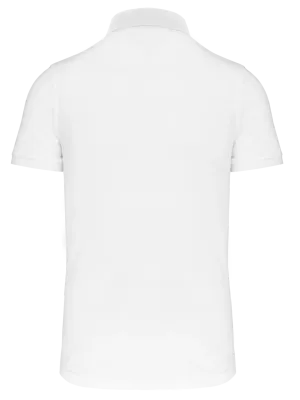 Men's short-sleeved press-stud polo shirt – White