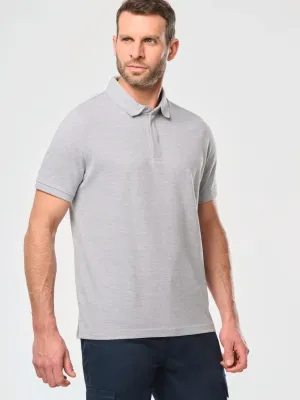 Men's short-sleeved press-stud polo shirt