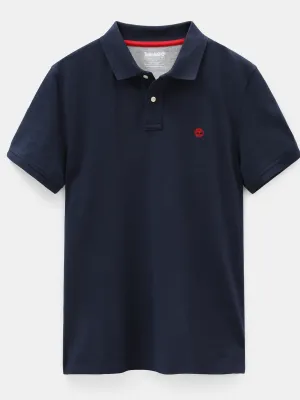 Polo de algodón piqué orgánico de manga corta Millers River de hombre – Dark Sapphire
