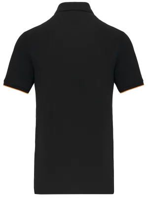 Polo Day To Day contrastado de manga corta de hombre – Black / Orange
