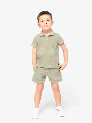 Eco-friendly boys’ Terry Towel polo shirt