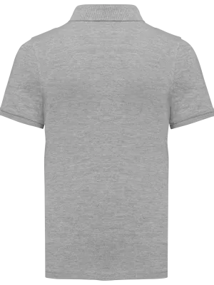 Eco-friendly kids’ piqué polo shirt – Moon Grey Heather
