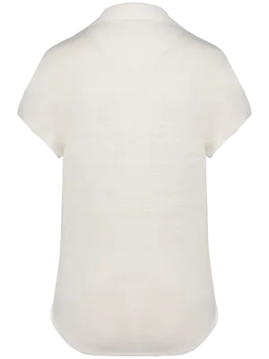 Polo de lino de mujer – Ivory
