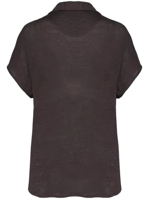 Polo de lino de mujer – STONE GREY