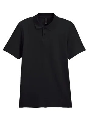 Softstyle Men's Double Piqué Polo Shirt – Black