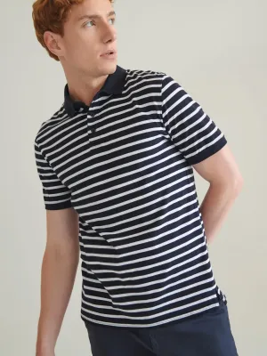 Polo de punto jersey a rayas