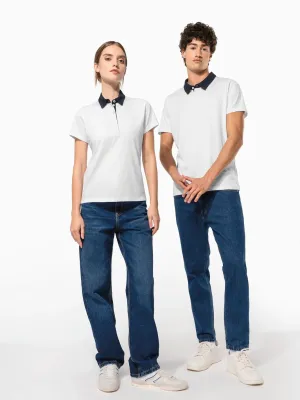 Men's two-tone jersey polo shirt