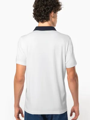Men's two-tone jersey polo shirt
