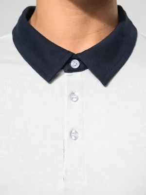 Men's two-tone jersey polo shirt