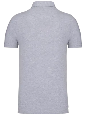 Men's short sleeved jersey polo shirt – Oxford Grey