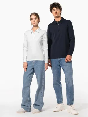Ladies' long sleeve jersey polo shirt