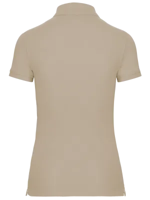 Women's short-sleeved polo shirt – Light Sand