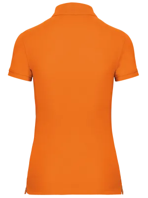 Women's short-sleeved polo shirt – Orange