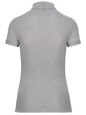 Women's short-sleeved polo shirt – Oxford Grey