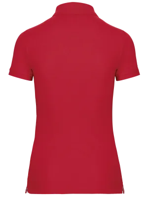 Women's short-sleeved polo shirt – Red