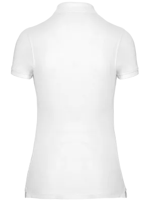 Women's short-sleeved polo shirt – White