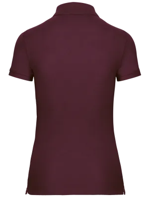 Women's short-sleeved polo shirt – Wine
