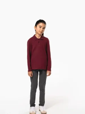 Kids' long-sleeved polo shirt