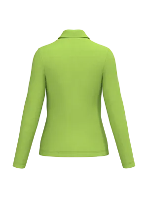 Ladies' long-sleeved polo shirt – Lime