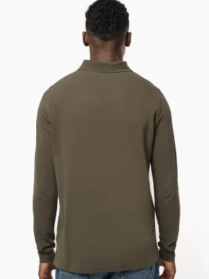 Men's long-sleeved polo shirt