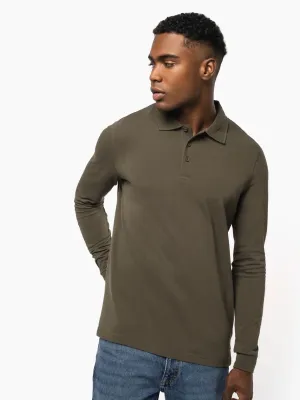Men's long-sleeved polo shirt