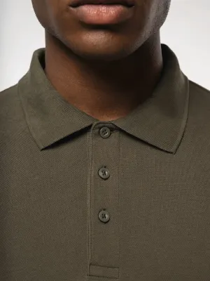 Men's long-sleeved polo shirt