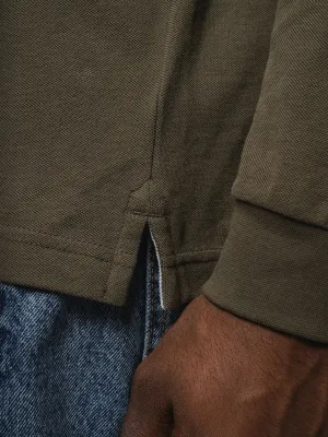 Men's long-sleeved polo shirt