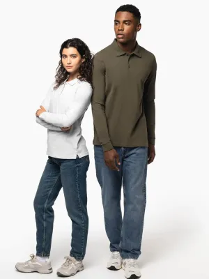 Men's long-sleeved polo shirt