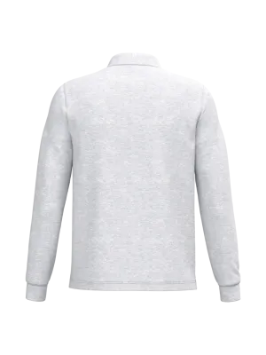 Men's long-sleeved polo shirt – Ash Heather