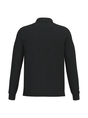 Men's long-sleeved polo shirt – Black