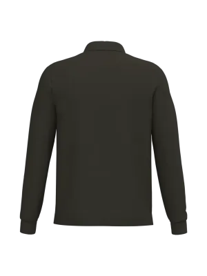 Men's long-sleeved polo shirt – Dark Khaki