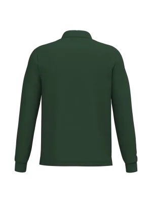 Men's long-sleeved polo shirt – Forest Green
