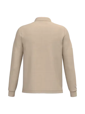 Men's long-sleeved polo shirt – Light Sand