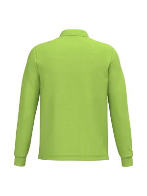 Men's long-sleeved polo shirt – Lime