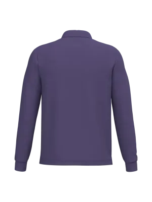 Men's long-sleeved polo shirt – Purple